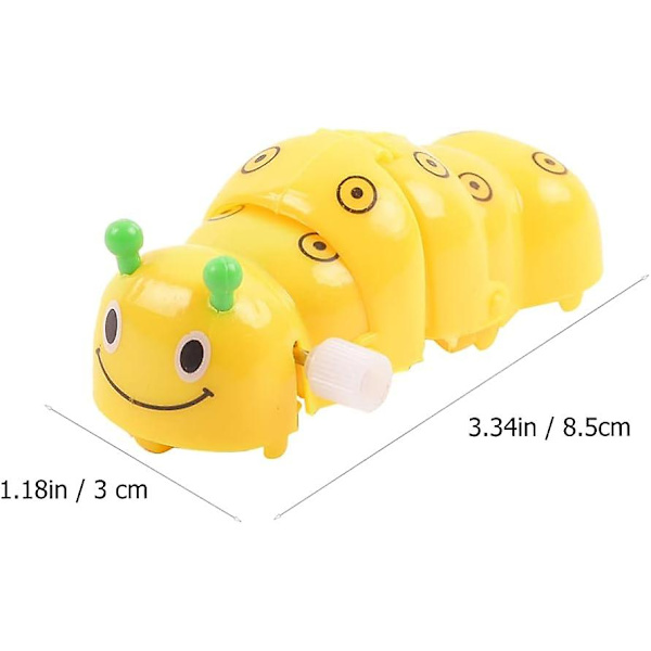 6 st. Uppdragning Leksak Caterpillar Klockverk Insättning Leksak Caterpillar Leksak Djur Fest Favoriter För Pojkar Flickor (blandade Färger)