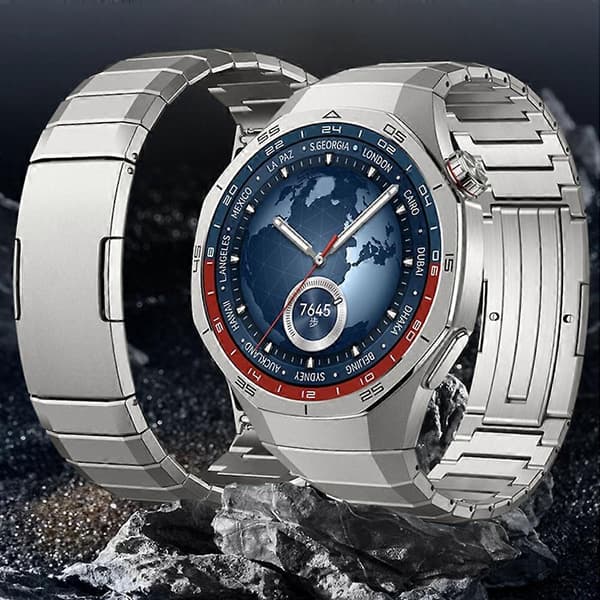 Til Huawei Watch GT 5 Pro 46mm Armbånd 1-Perle Titanium Legering Urrem Titanium