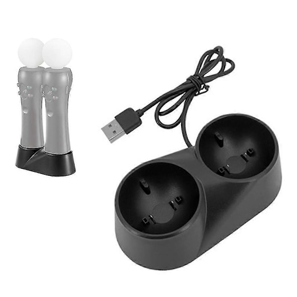 Kaksipaikkainen lataustela PS3/ PS4 VR Motion Controller Playstation Move -ohjaimille