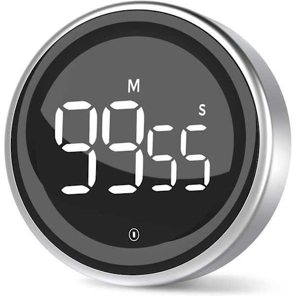Kök Timer Digital Timer med Stoppurfunktion och Nedräkning Aluminiumlegering Hölje 2 Display Skärmlägen 3 Justerbara Volymnivåer