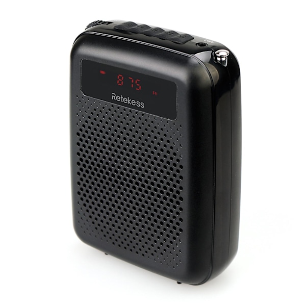 Retekess Pr16r Röstförstärkare Multifunktionell Digital Display Abs Bärbar Mini 12w Mikrofon Megafon Högtalare För Lärare