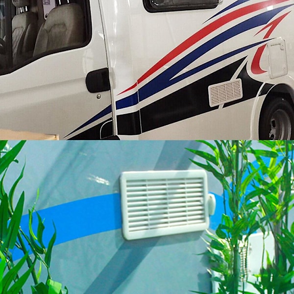 RV Sidemonteret Udløbsdækning RV Radiator Udstødningsventilator RV Støvbestandig Til RV Trailere Campingvogne Campere