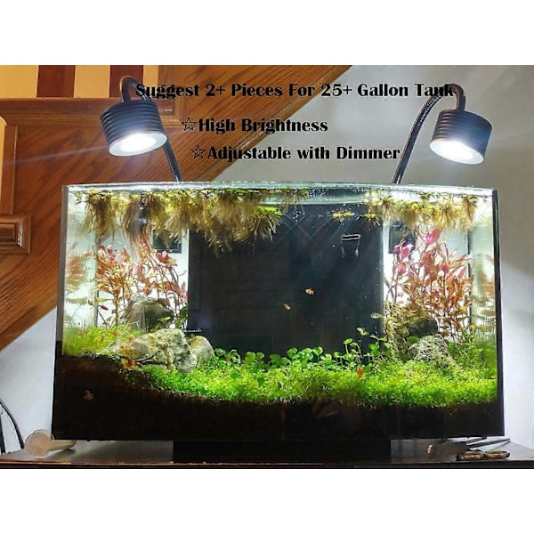 LED Akvarielys, Nano Dimmbare Lys Plantet Ferskvanns LED Lampe for Ferskvannsplante Akvarium