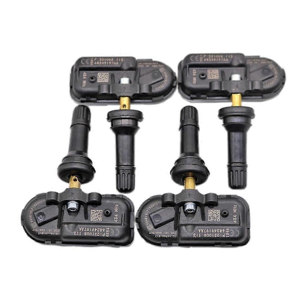 (4) 68249197AA För 2014 2015 2016 2017 2018 DODGE RAM 1500 2500 3500 Fordonssensorer Däcktryck 68249197AB
