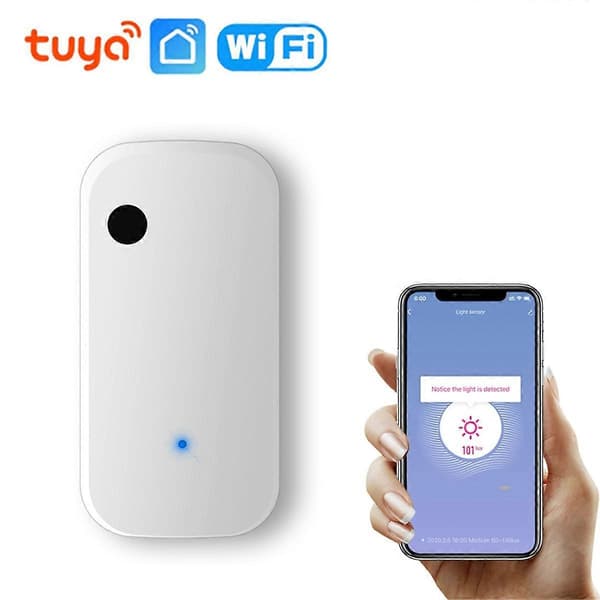Tuya WiFi Lyssensor Smart Hjem Belysningssensor APP Koblingskontroll Lysstyrkedetektor Illumi