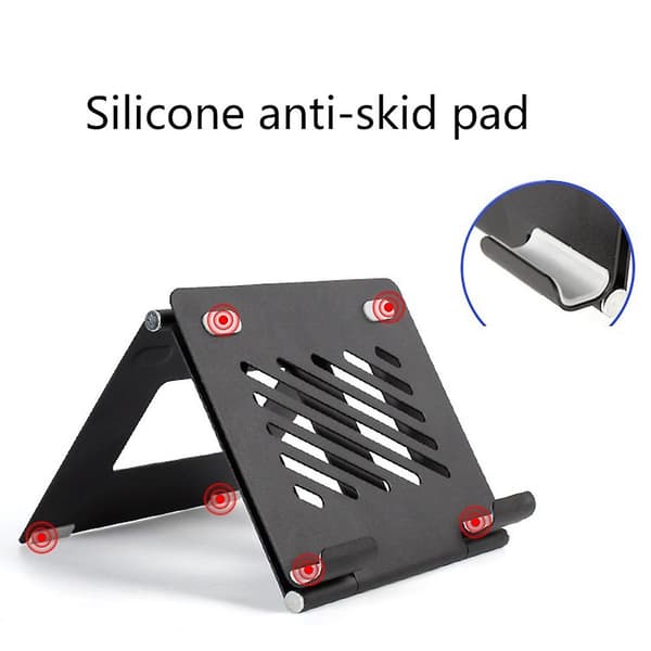 Laptop Stativ Metal Kølende Foldbar Laptop Stativ (Sort)