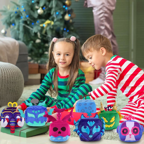Blox Fruits Plysch, 6\" Ingen spelkod ingår Blox Fruits, Mjuk Blox Fruits Leksaker Plyschkudde för heminredning, Jul födelsedagspresent till pojkar flickor