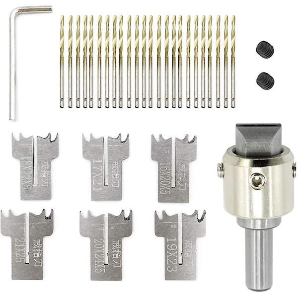 30-delad ringborrset, 16-21 mm blad, träringborr, träringtillverkare, stålträpärlborr
