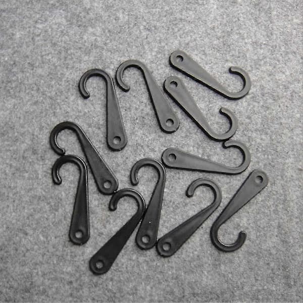 500 st J-krokar i plast, 4,5 cm, svarta