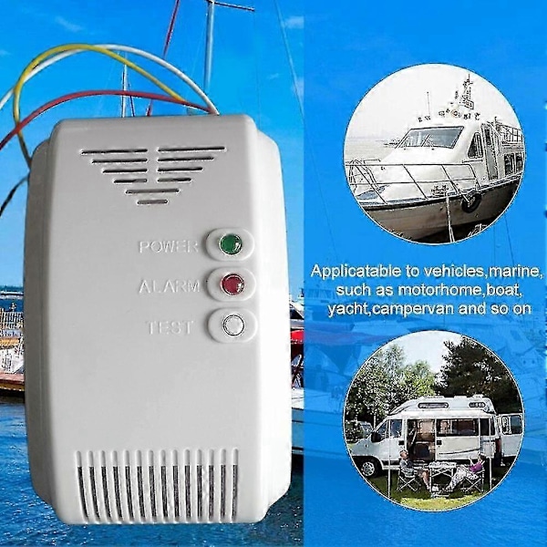 12V Kaasuvaroitin Anturi Hälytys Propaani Butaani Nestekaasu Luonnon Matkailuauto Asuntoauto