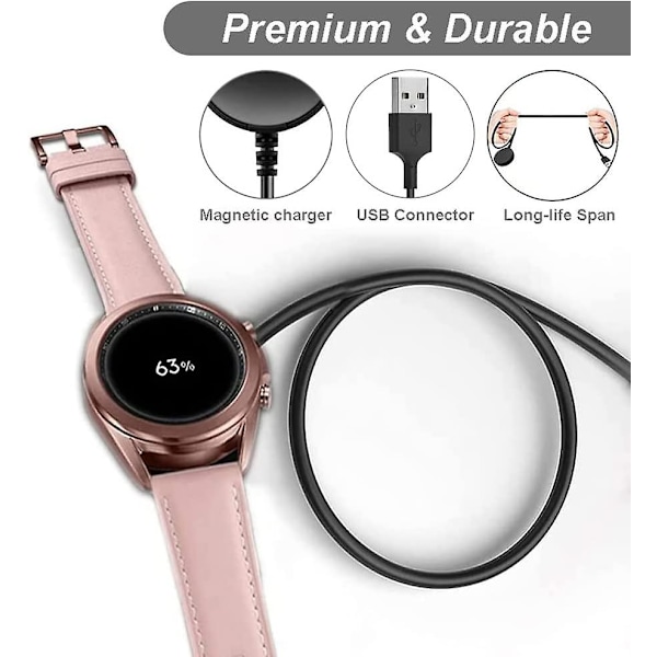Lader for Samsung Galaxy Watch 4/3 Active 2 Senioroy Ladedock, svart