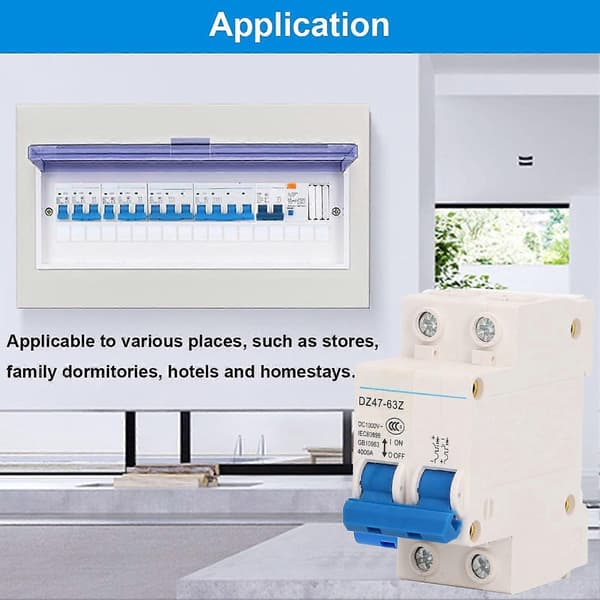 Høykvalitets DZ47-63Z DC1000V DIN-skinne type liten DC-strømbryter segment