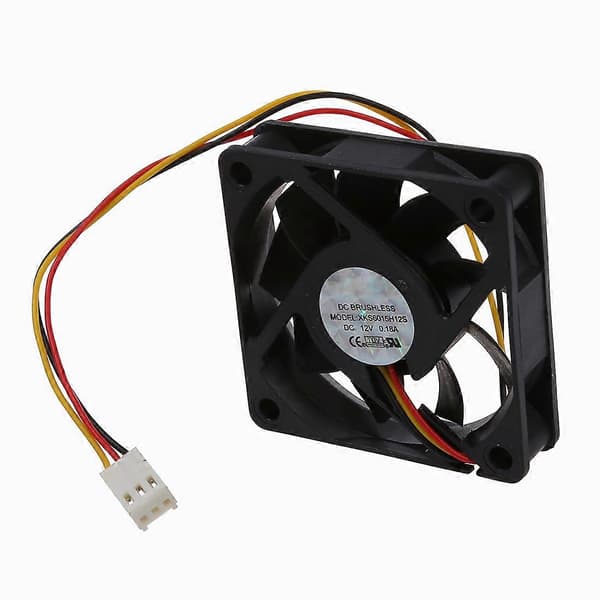 CPU-viftekjøler 60 x 60 mm Boksdatamaskin - Svart