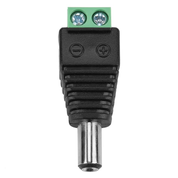 10 stk. DC strøm hannplugg jack terminal adapter kontakt for CCTV kamera 5,5*2,1mm
