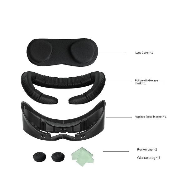 Ansigtsbeslag Svampelederpude Til Pico 4 VR Headset Udskiftning Vaskbar Ansigtsdækning Maske Til Pico