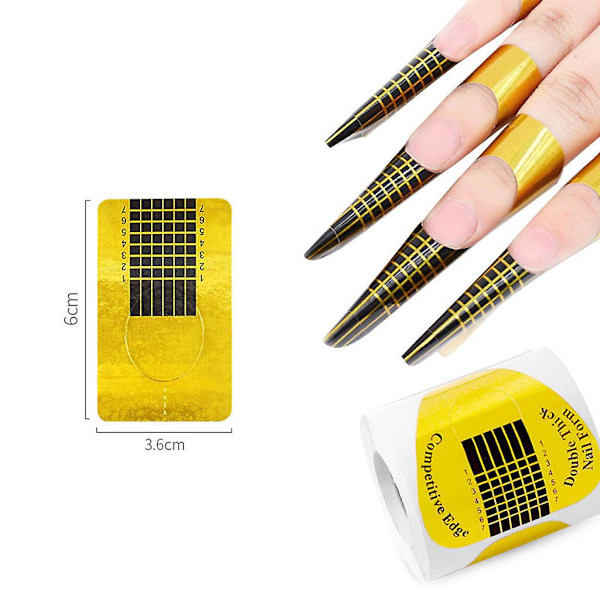 100 st nagelformar förlängningstips guide förlängning fransk diy-verktyg