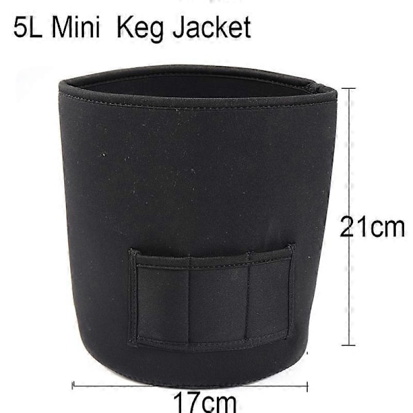 Neopren Parka kegjacka för 2L 5L mini ölkeg, håller ölen kallare, hembryggning