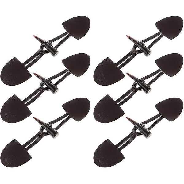 6 par läderknappar Horn Toggle Duffle-knappar för kappa Kaffe Spänne Spänne Fancy Knappar - Brun