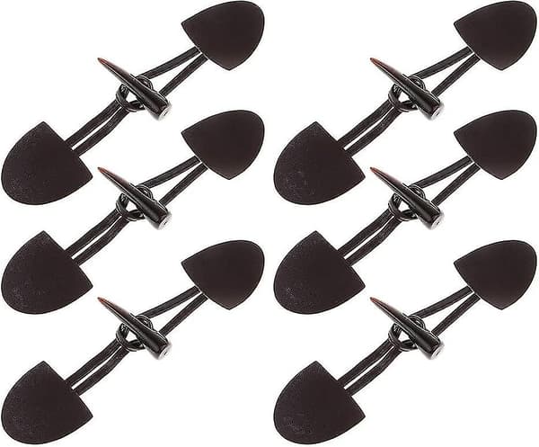 6 Par Leatherknapper Horn Toggle Duffle Knapper For Frakk Kaffe Spenne Lukking Fancy Knapper - Brun