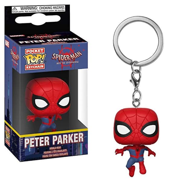 Nøglering Spider-Man, Pop, PVC, 9 cm, Multifarvet