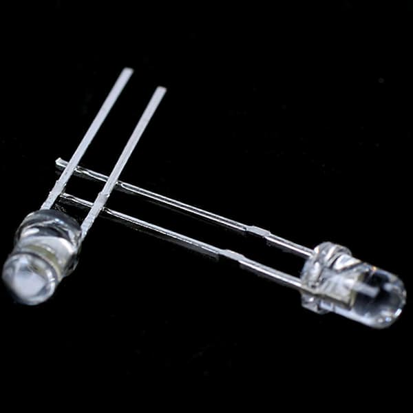 40 stk 3mm Hvit LED Lampe Lysdiode DC 2.5V-3V