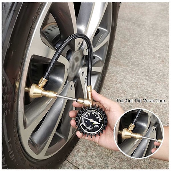 Däcktrycksmätare, 2 i 1 Professionell Däcktrycksmätare 75psi Med Specialchuck För 4x4 Stora Terrängdäck