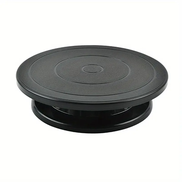 1 bit tårtfat 11,5 tum roterande dessertdisplayställ Kökstillbehör Black Cake Turntable Bulk