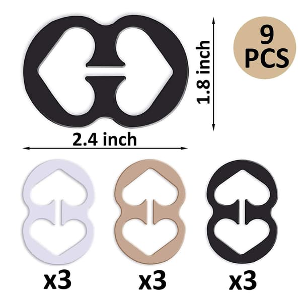 12 stk BH-stroppklips, BH-klips og BH-stroppholder, Skjul stropper, Dekolletekontroll