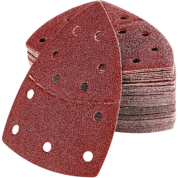 Slippapperstrianglar, Slippapper för Bosch Psm 100a, Psm 160, Psm 200 Aes, Psm 18, Pda 180, Psm 160 A/psm 80/prio, 105mm X 152mm, Förpackning med 60, Korn P40/60/