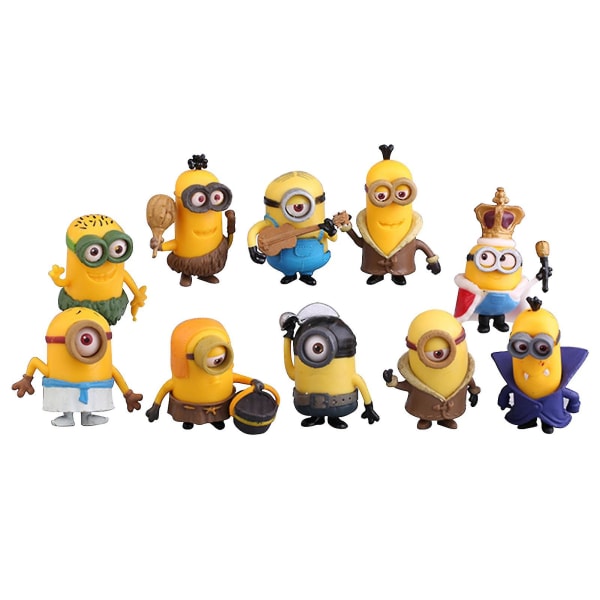 10 st PVC för barn Mini söt figurleksak Födelsedagspresent Minions modeller