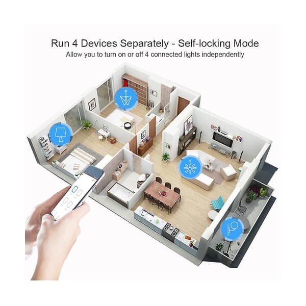 Tuya Smart Switch Wifi Switch DIY Timer AC 85V-250V 4ch RF Smartlife Hjem Automatisering Modul til Ale