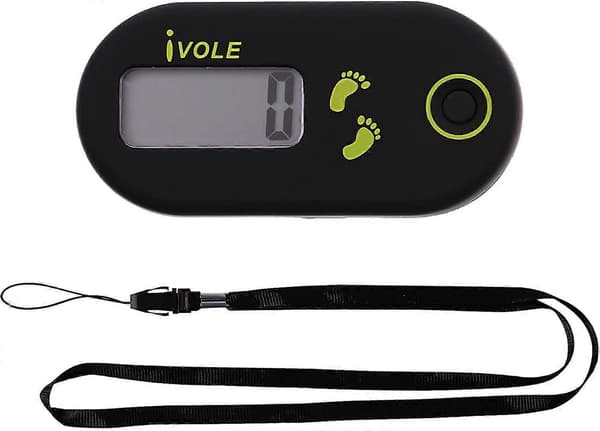 3D Digital Steppteller Nøyaktig Steppteller Treningstid Stille med Klips og Lanyard