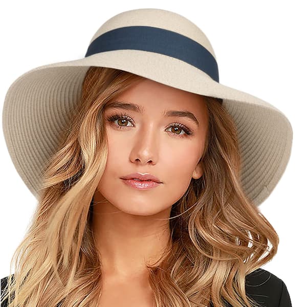 Dam solhatt UPF 50+ Strandhatt Bred Brätte Halmhatt Khaki
