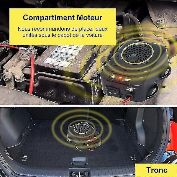 Rpulsif Ultrason För Bil, Elektronisk Avskräckare Rpulsif Anti-mård Råtta Med Stroboskopiska Lampor Del För Bil, Lada, Kök(xierse