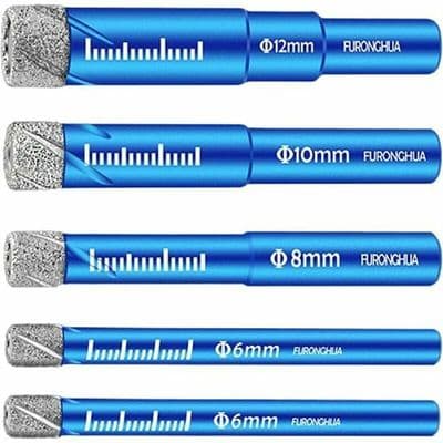 5 diamantbor 6-12mm, for granitt, keramikk, marmor YYV