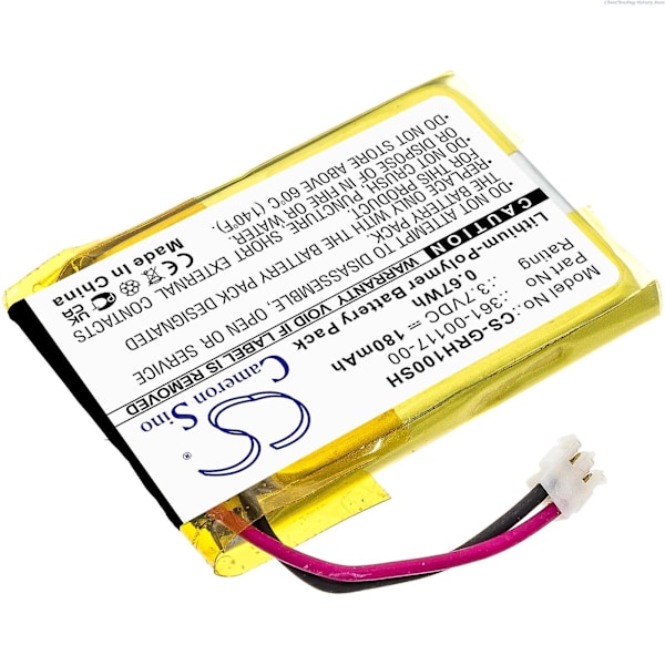 180mah Smartwatch-batteri 361-00117-00 för Garmin Approach S10, Approach S20, Approach X40, Forerunner 35