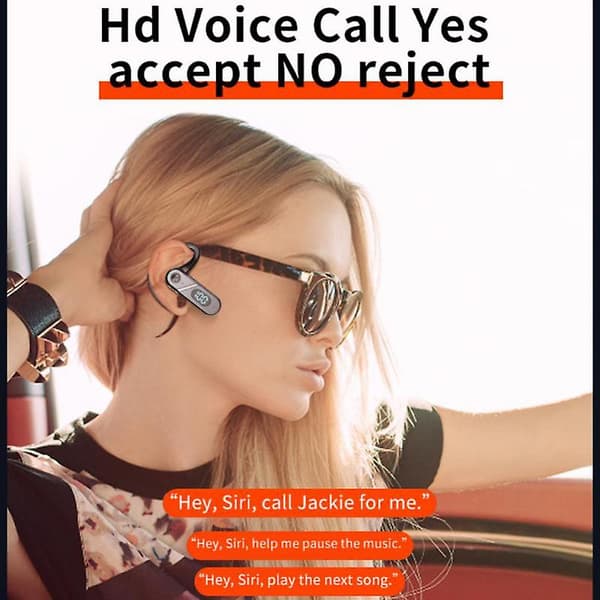 V28 Knogleledning Høretelefon Bluetooth 5.2 Trådløs Hovedtelefon Enkelt Business Headset