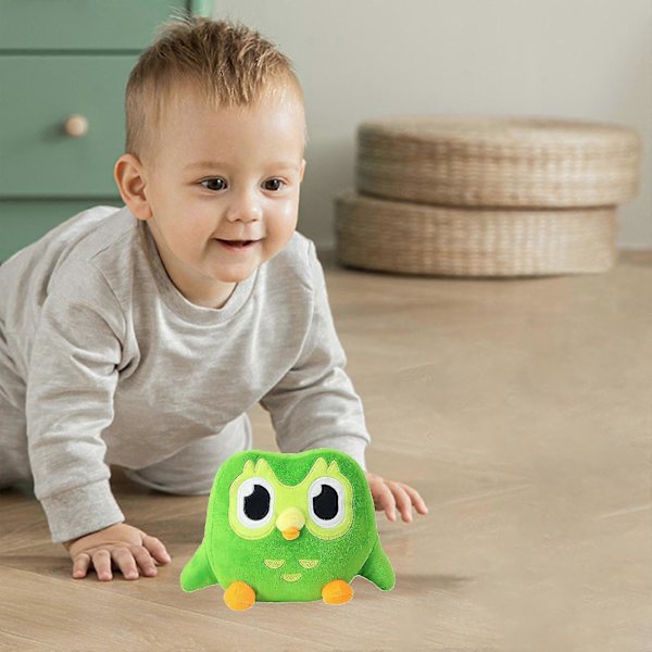 Grön Duolingo Uggla Plyschleksak Duo Plushie Av Duo Ugglan Cartoon Anime Uggla Dockor