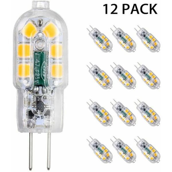 G4 LED-lampa - LARGEIGHT - 12V 3W - Varmvit - 12-pack - Energibesparande