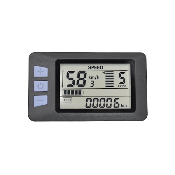 P3H LCD-displaymätare Instrumentbräda 24V 36V 48V 60V Elcykelmätare Displaypanel för Elsparkcykel