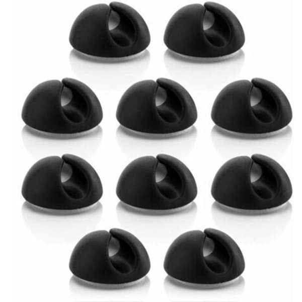 10x kabelbindere, kabelstøtte, kabelhåndtering, kabelfiksering, kabelorganisator til kabler op til 8 mm