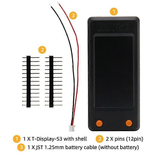 LILYGO T-Display-S3 ESP32-S3 Kehityskortti ST7789 1.9 Tuuman LCD-näyttömoduuli WIFI Bluetoo