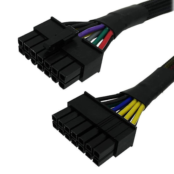 24-polet til 14-polet ATX PSU Hovedstrømsadapter Flettet Kabel til IBM til Lenovo PC og Servere