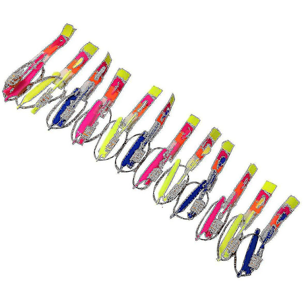 48-pack LED-upplysta pilformade raket-helikoptrar - Festlig leksaksgåva med elastisk band