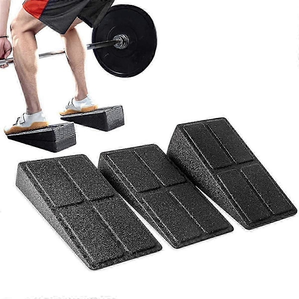 3 st Yoga Klossar Squat Wedge Block Lutande Bräda Justerbar Halkfri Fotsträckare för Gym Fitness