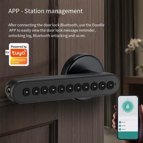 Digital elektronisk lås - YYV - Mortise - Biometrisk - Sort - Holdbarhed og langvarig ydeevne