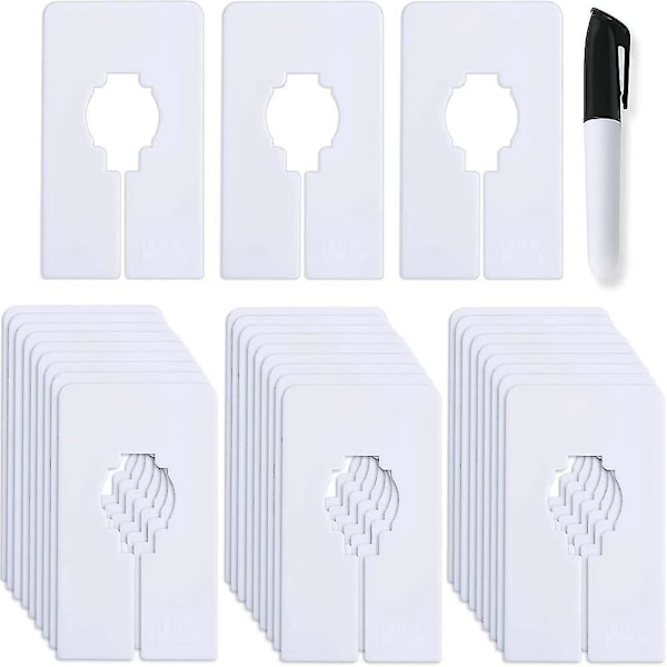 30 Closet Dividers For Hanging Clothes- Clothing Size Dividers,1.5x Wider White Closet Divider Set