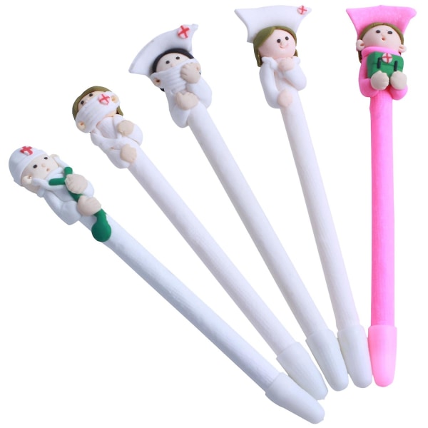 12pcs Cartoon Doctor Nurse Style Ballpoint Pens Nurse Gift Christmas Gift For School Family Office