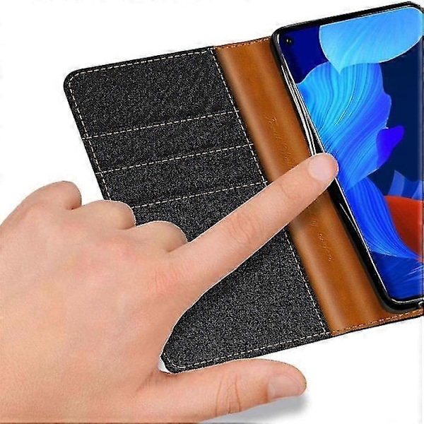 Huawei Nova 5t Kotelo Huawei Nova 5t Tekstuurit Kuitusuojus Musta p