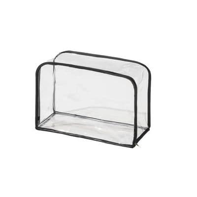 Gennemsigtig opbevaringspose - Model L - Vandtæt - Holdbar - Sort YYV